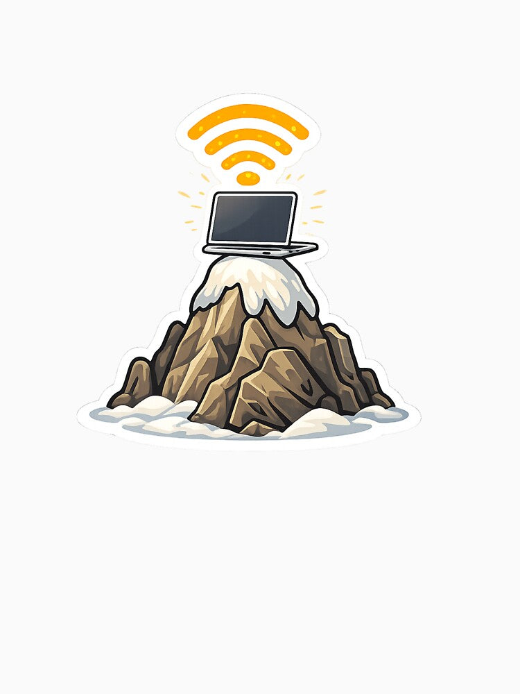 Work From Anywhere Laptop Mountain WiFi Digital Nomad by ZYNORAworld