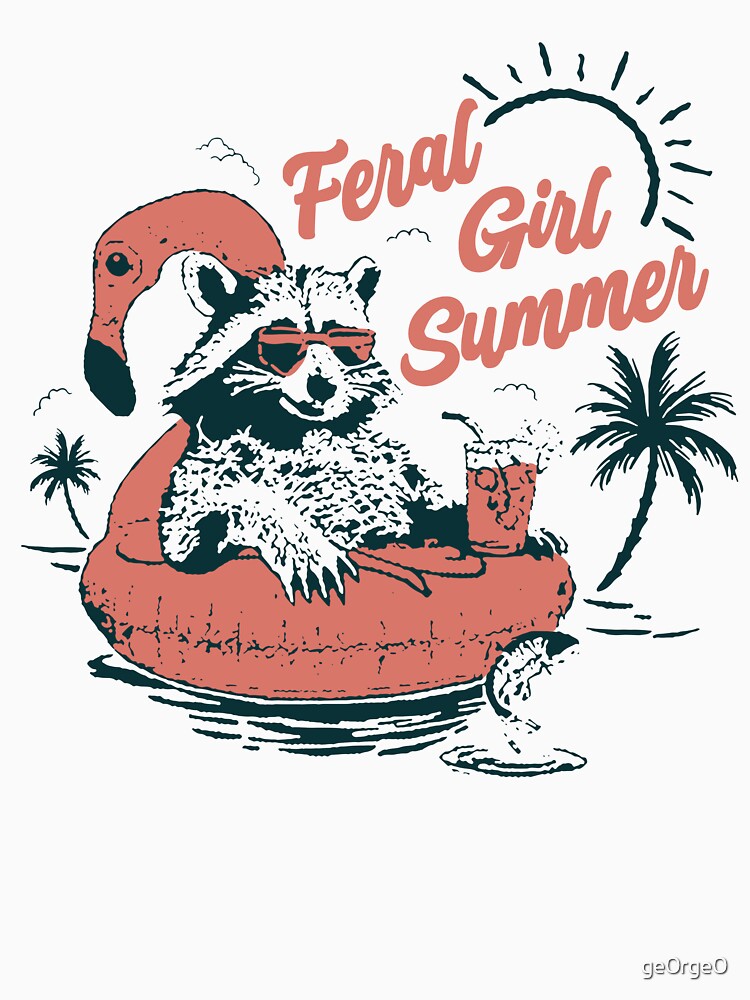 Vintage Feral Girl Summer Opossum by ge0rge0