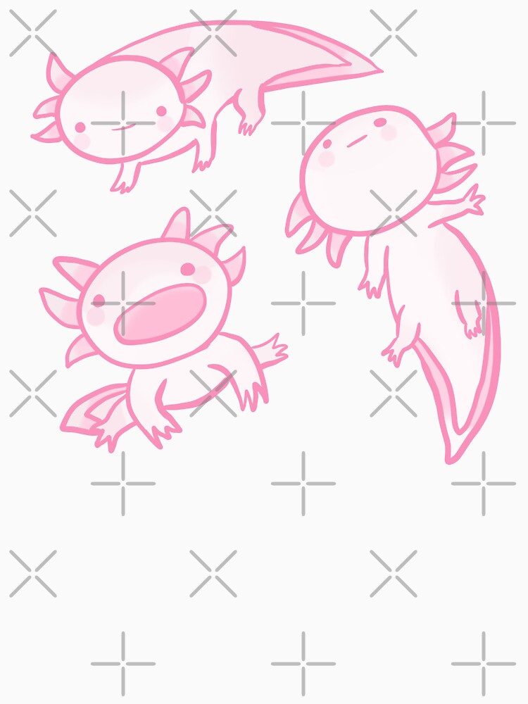Cute happy axolotls by Mayarart