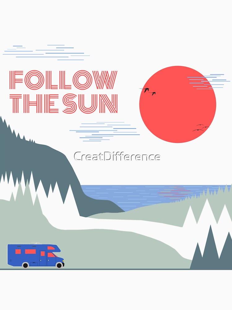 Sunset Adventure Sun Camping Mountains Sea Campervan by CreatDifference