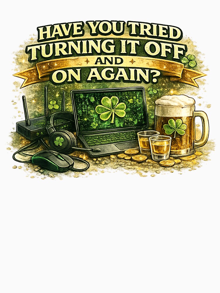 Have You Tried Turning It Off and On Again – Irish IT Humor by PunchDrop