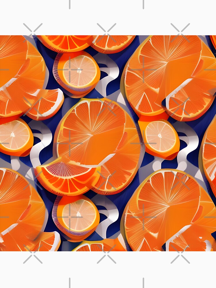 Vintage Pop Art Pattern Oranges Fruits Art Design by PC-artist