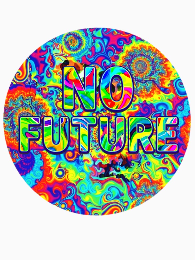 No Future Nihilism Trippy Rainbow Circle by Stefanrajzer