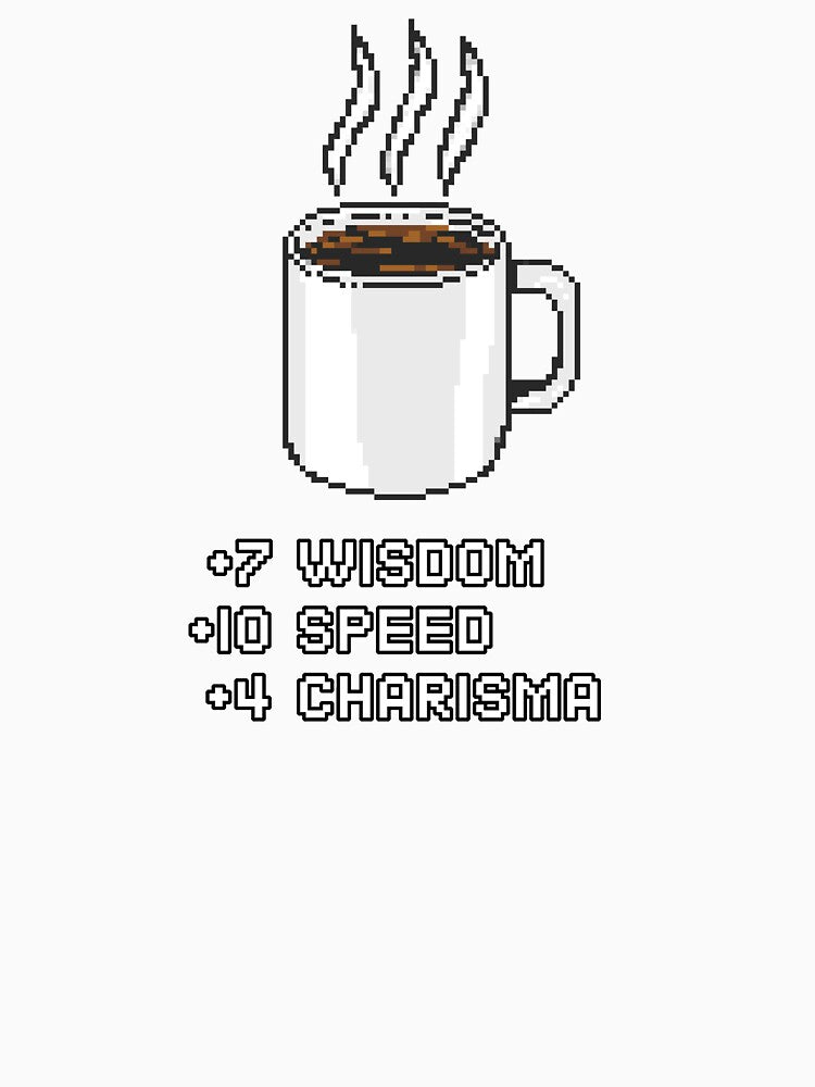 The Coffee Powerup | Caffeinated RPG Gamer | D&D by AcornJamKit