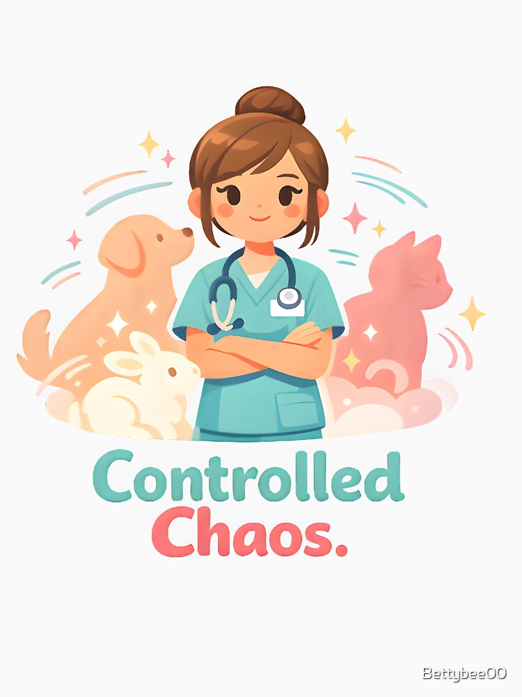 Controlled Chaos – Funny Veterinary Clinic Humor Design for Vet Techs by Bettybee00