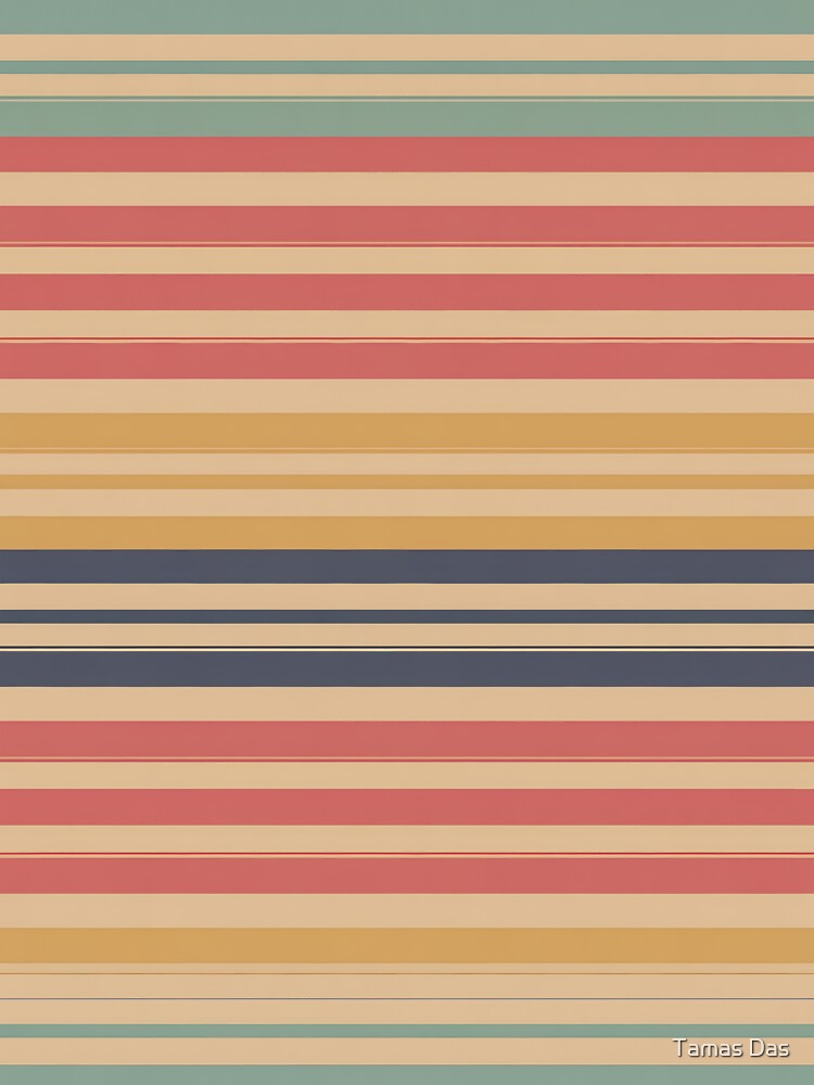 Vintage Coastal Stripe Pattern – Retro Summer Picnic Seamless Design by Tamas Das