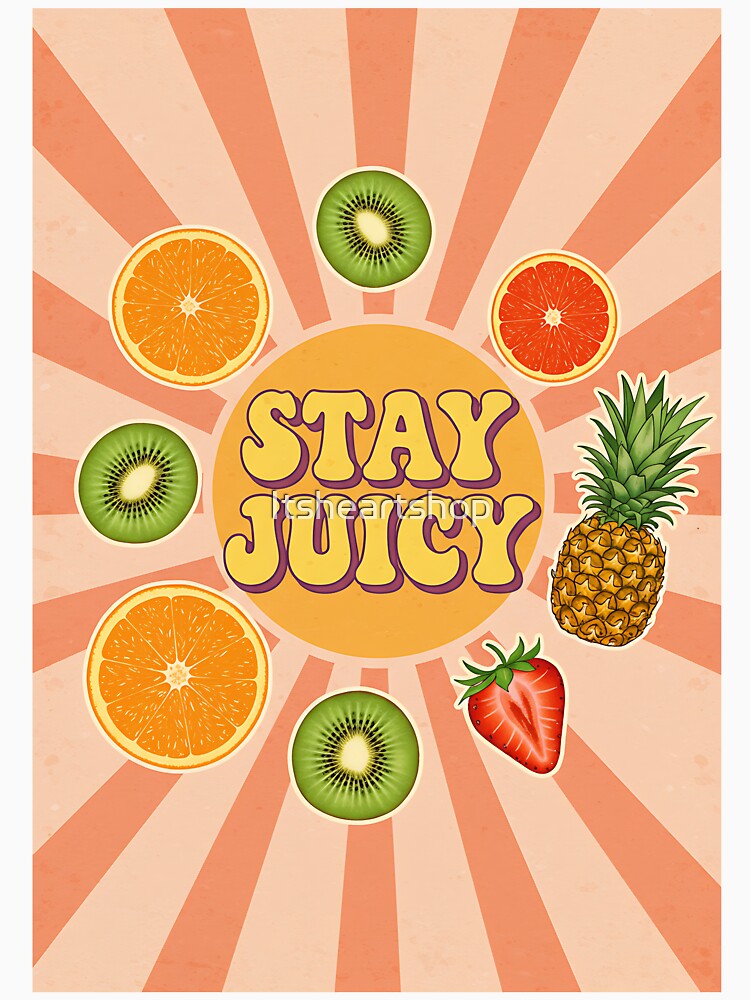 Psychedelic Vintage Fruit Collage by Itsheartshop