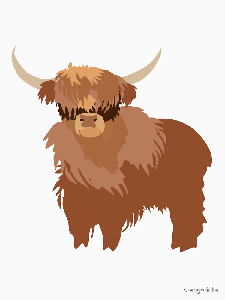 Fluffy Highland cow by orangerinka
