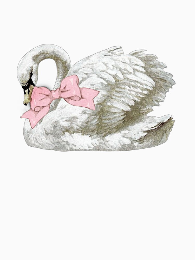 Swan with ribbon bow by Pixiedrop