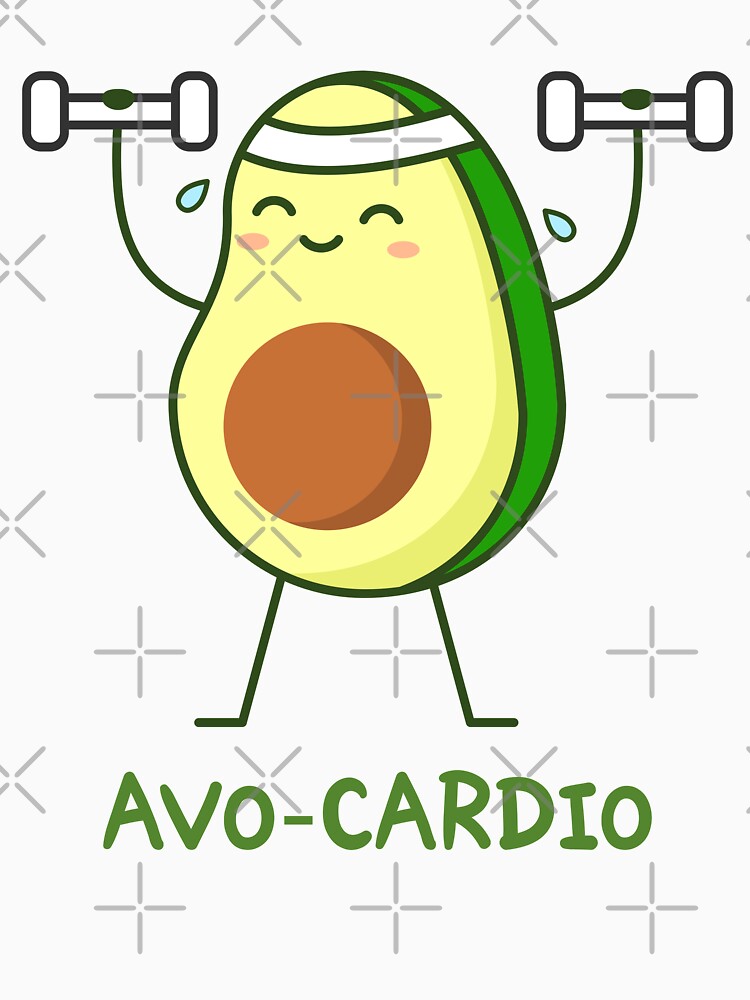 Avo-cardio pun. Avocado lifts weights. by TashaVector