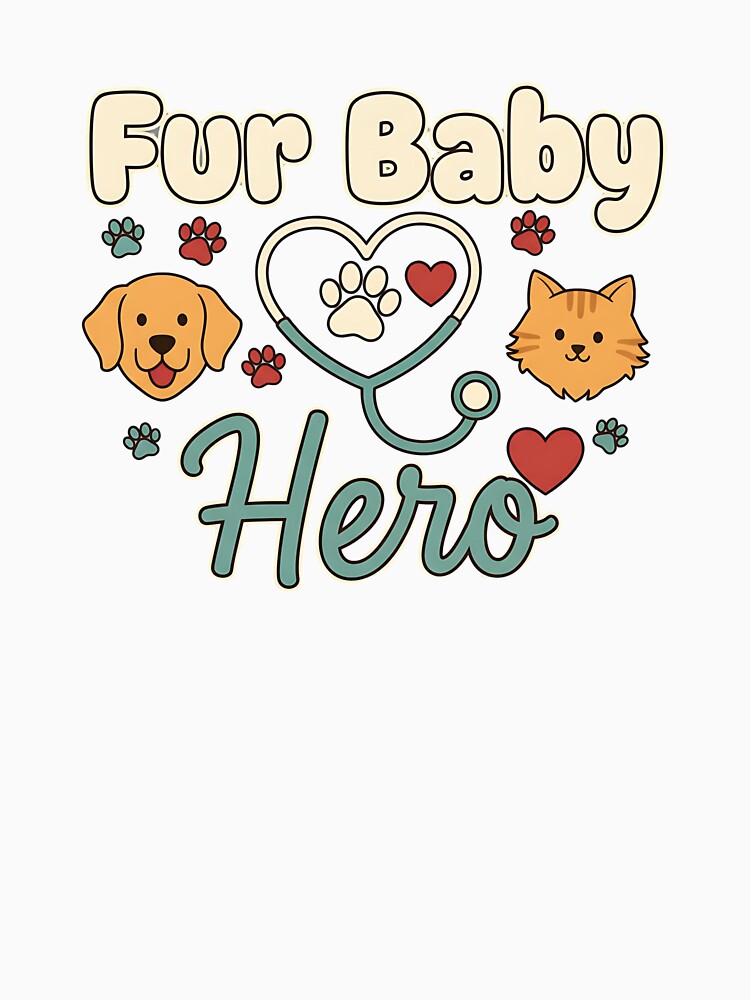 Fur Baby Hero Shirt – Veterinarian Technician Animal Lover Gift by Muzgle