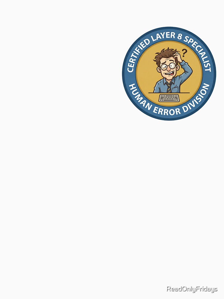 Certified Layer 8 Specialist Human Error Badge by ReadOnlyFridays