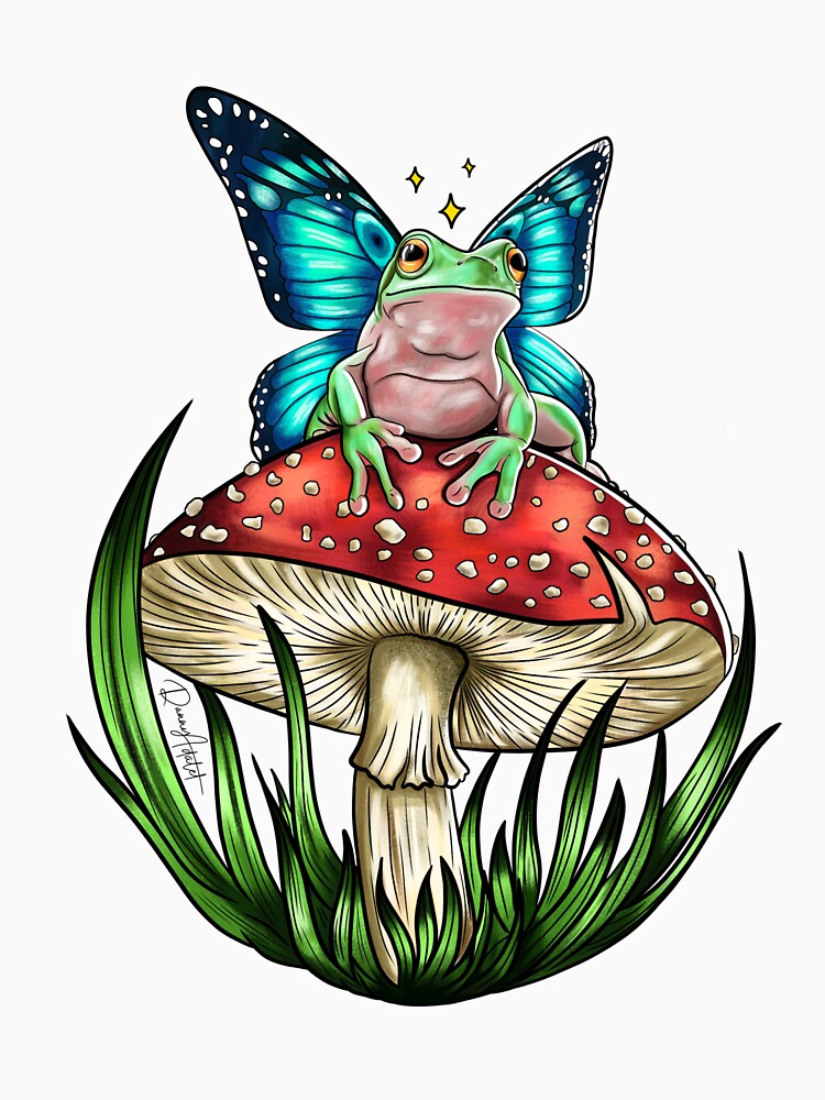 Frog on a mushroom by Danny  Adalet