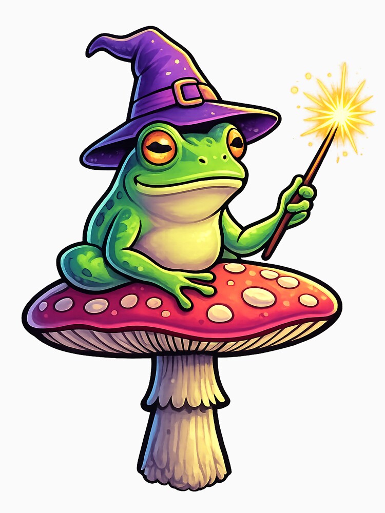 Wizard Frog on Toadstool by redsharkuk