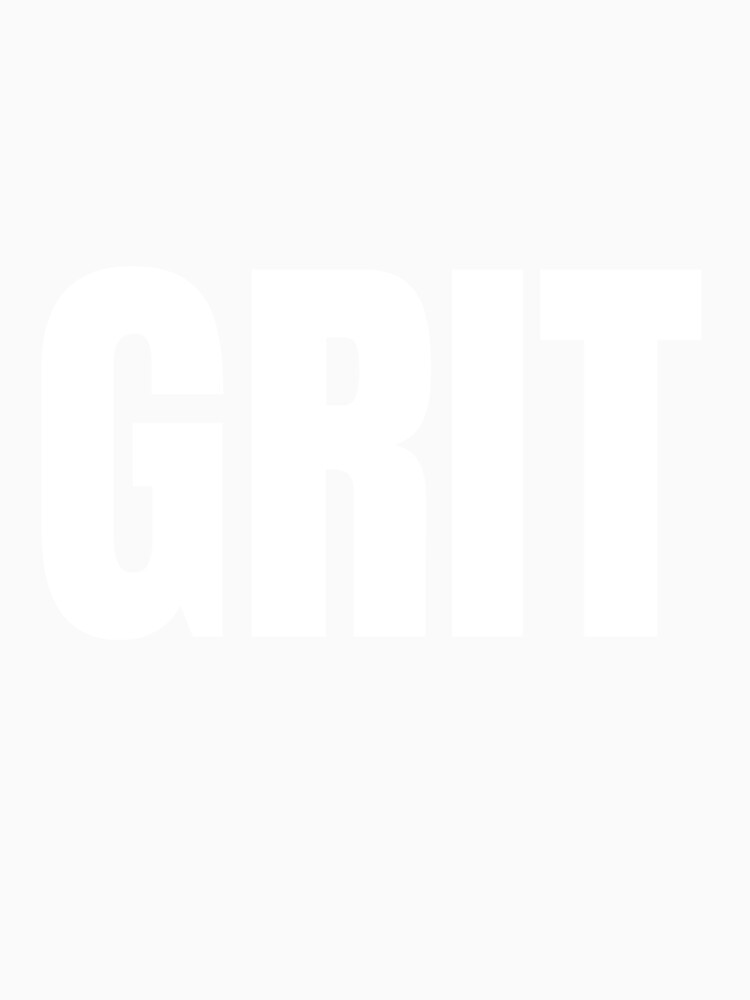 Grit - white text on black by katiekendall