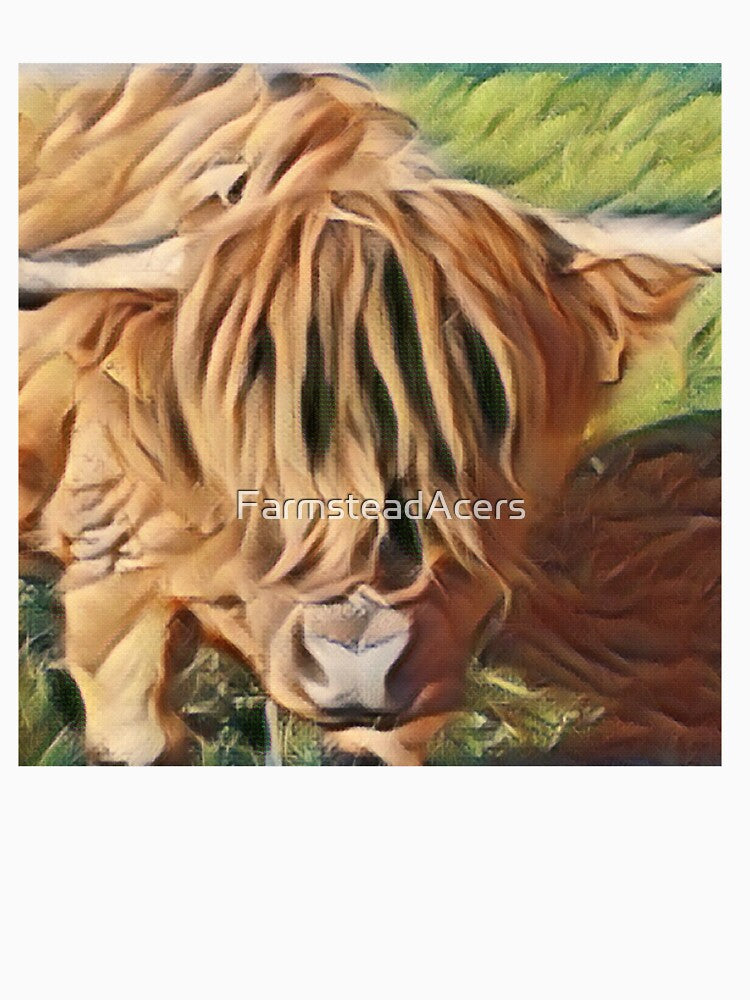 Fluffy Hairy Highland cow head Highland cow face by FarmsteadAcers