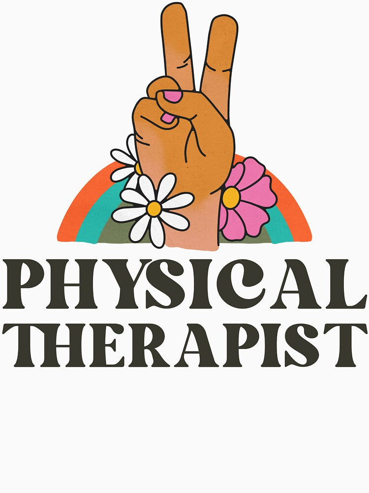 Copy of Physical Therapist Retro Flowers Vintage Rainbow by AsinusAS