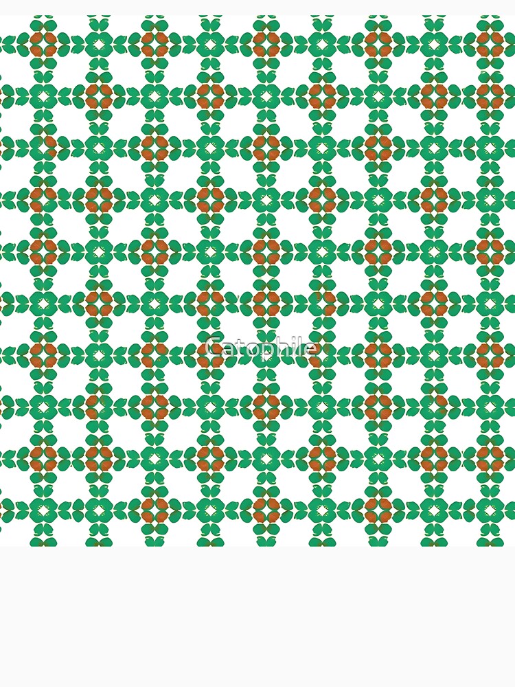 Copy of Aesthetic MATCHA Mosaic Beautiful Pattern pattern with flowers green by Catophile