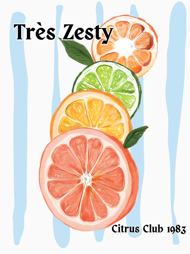 Vintage Citrus Fruit Design – Retro Orange Lemon Lime Slice Summer Vibes by CottonandQuill