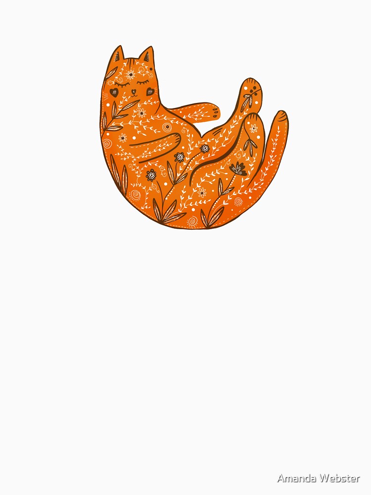 Chunky Orange Cat Reclining by Amanda Webster