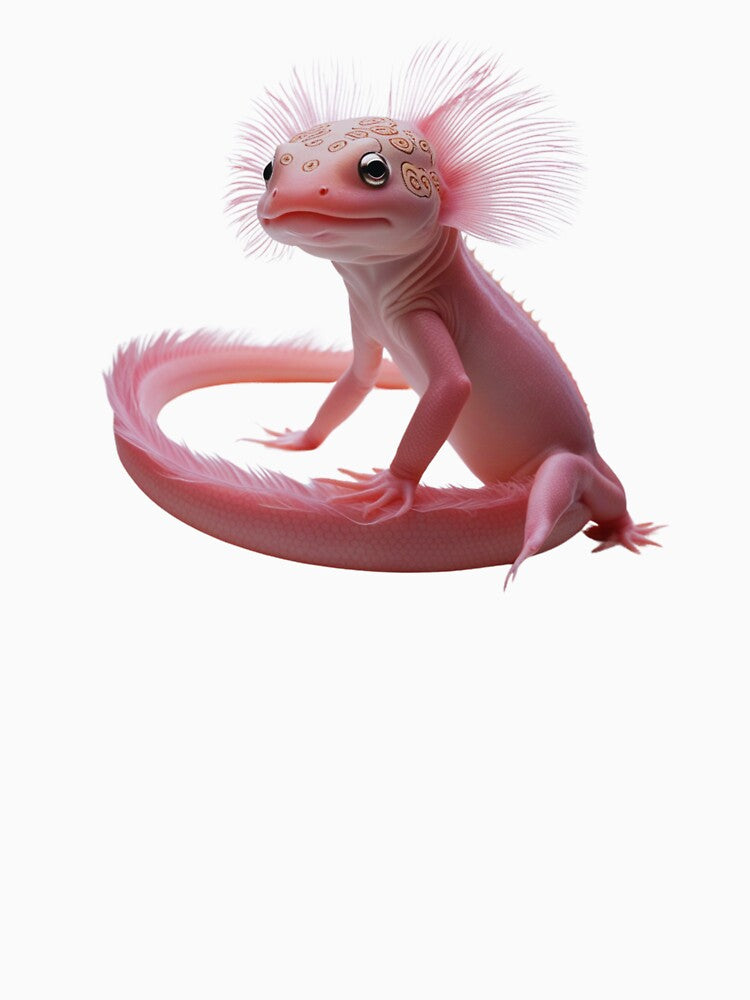 Axolotl art pink stickers. by AlinaMalina24