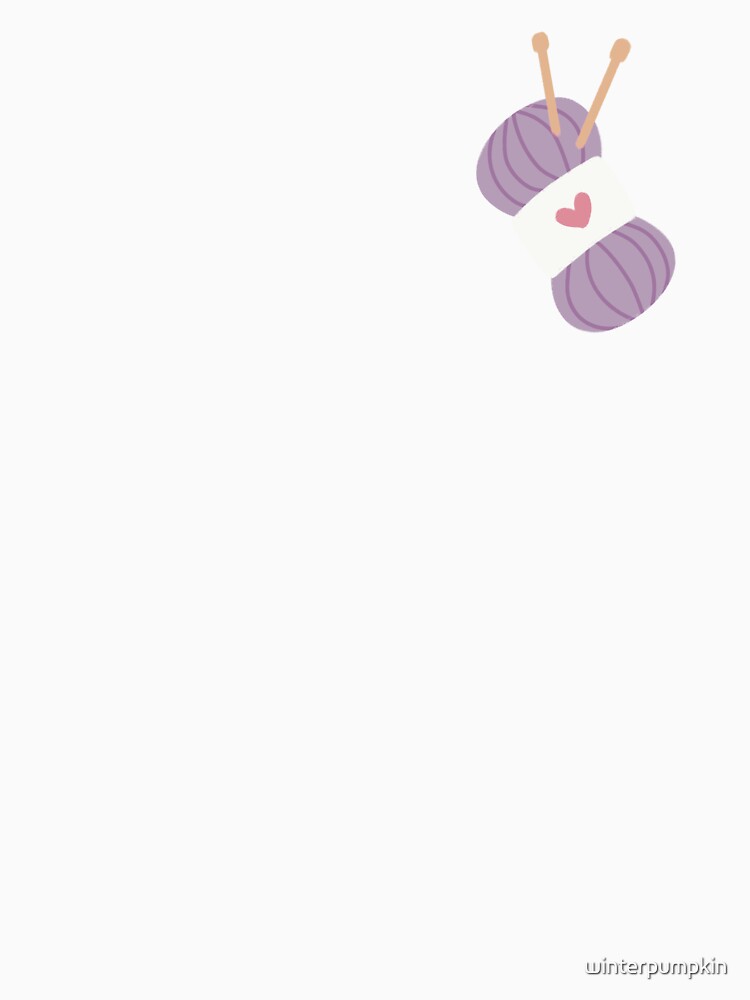 Purple Ball of Wool Yarn Lover Crafting Aesthetic Design by winterpumpkin