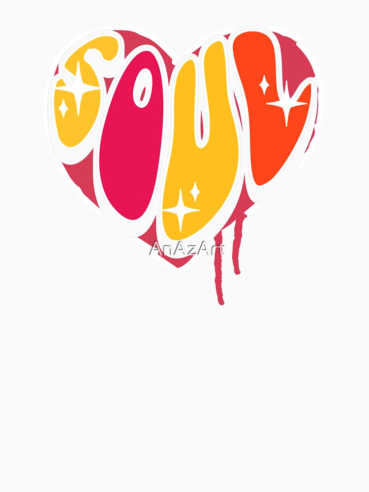 Retro Soul Heart - Groovy 70s Vintage Soul by AnAzArt