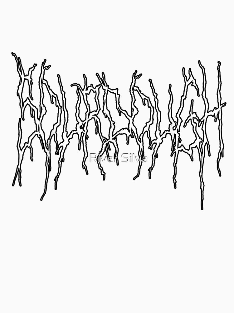 Sourdough Bread Baker Death Metal Aesthetic Distressed Gothic Typography Design by River Silva