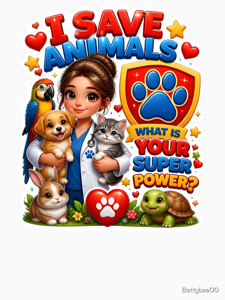 I Save Animals What Is Your Super Power? Funny Veterinarian Gift by Bettybee00