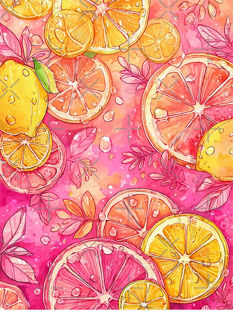 Lemon Lace – Vintage Citrus & White Calligraphy by Moss and Moon Studio