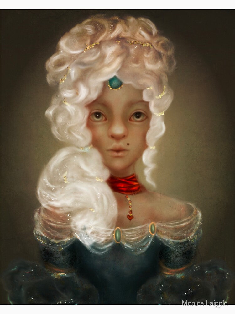 Low Brow Portrait of Marie Antoinette With Fantasy Jewelry by Monica Laipple