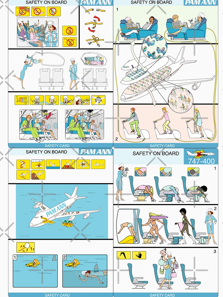 PAM ANN IN-FLIGHT SAFETY CARD by HRHPAMANN