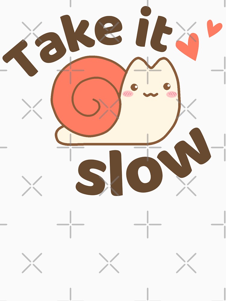 Take It Slow Cute and Lovely Snail by elunemori