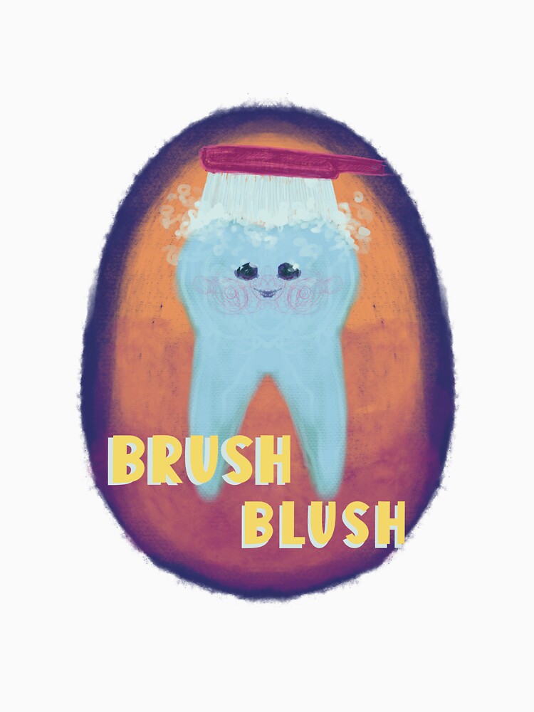 Brush Blush funny tooth vintage illustration design for you by Midastic
