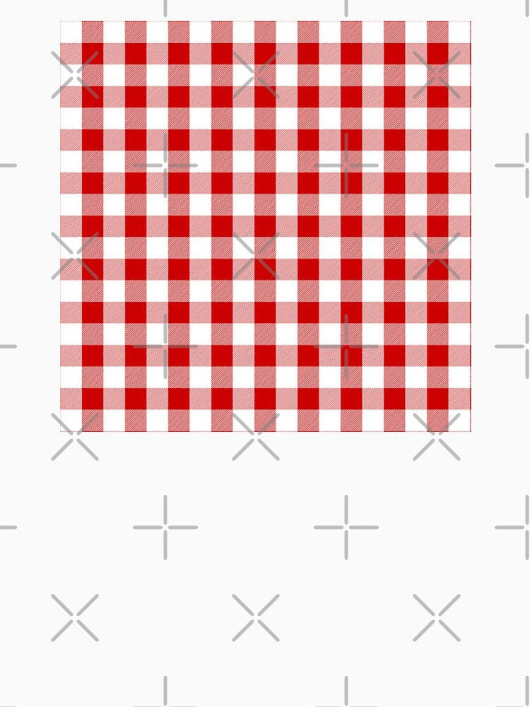 Cayenne Red Gingham Print Pattern by Flip & Flop