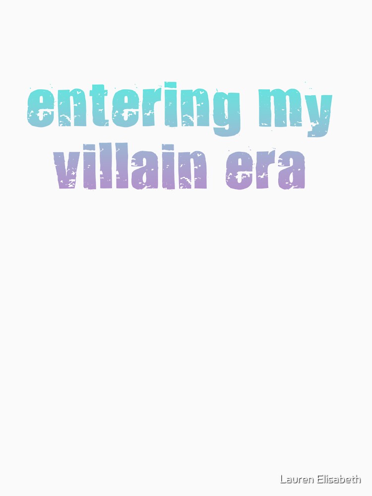 Entering My Villain Era Graphic Print in Teal to Purple Gradient by Feral Designs by Lauren Elisabeth