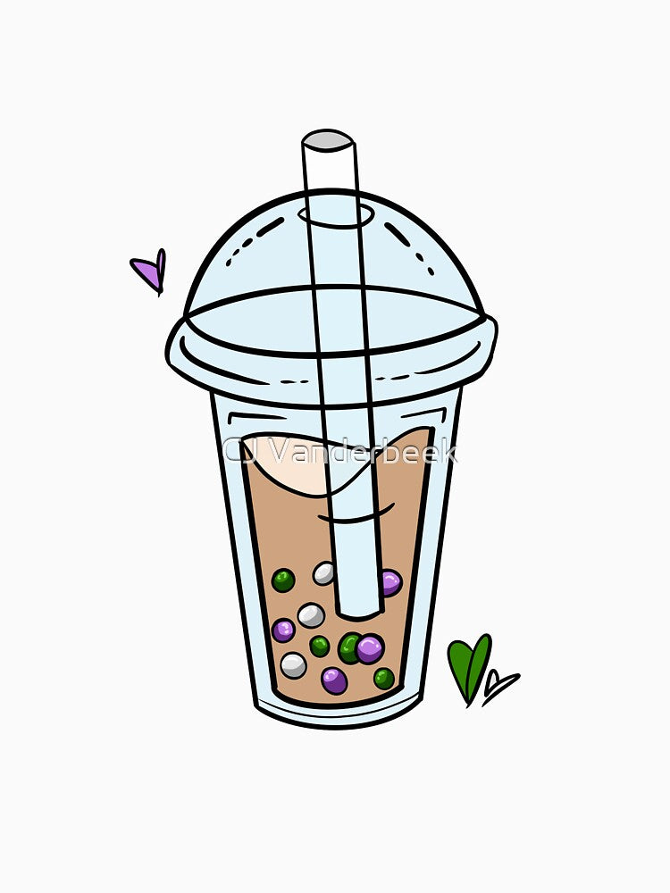 Genderqueer Pride Bubble Tea by CJ Vanderbeek