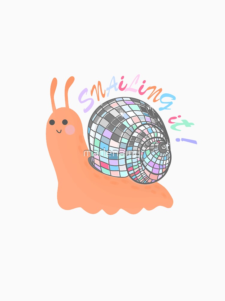 Snailing It! – Colorful snail with disco ball shell by marlenamyr