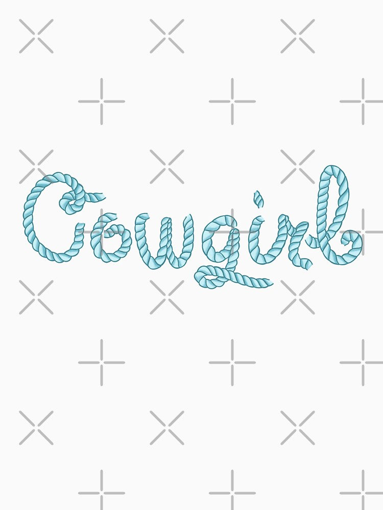 Cowgirl in rope lettering by pinkyfish1010