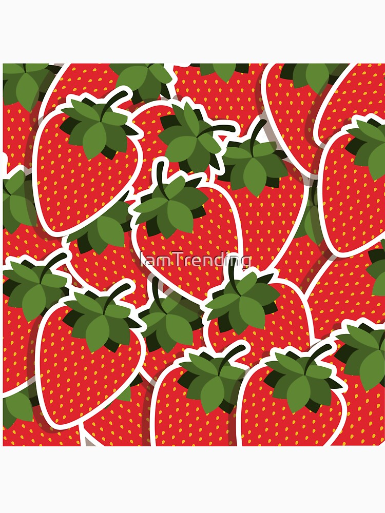 1980s retro bright summer fruit red Strawberry by IamTrending