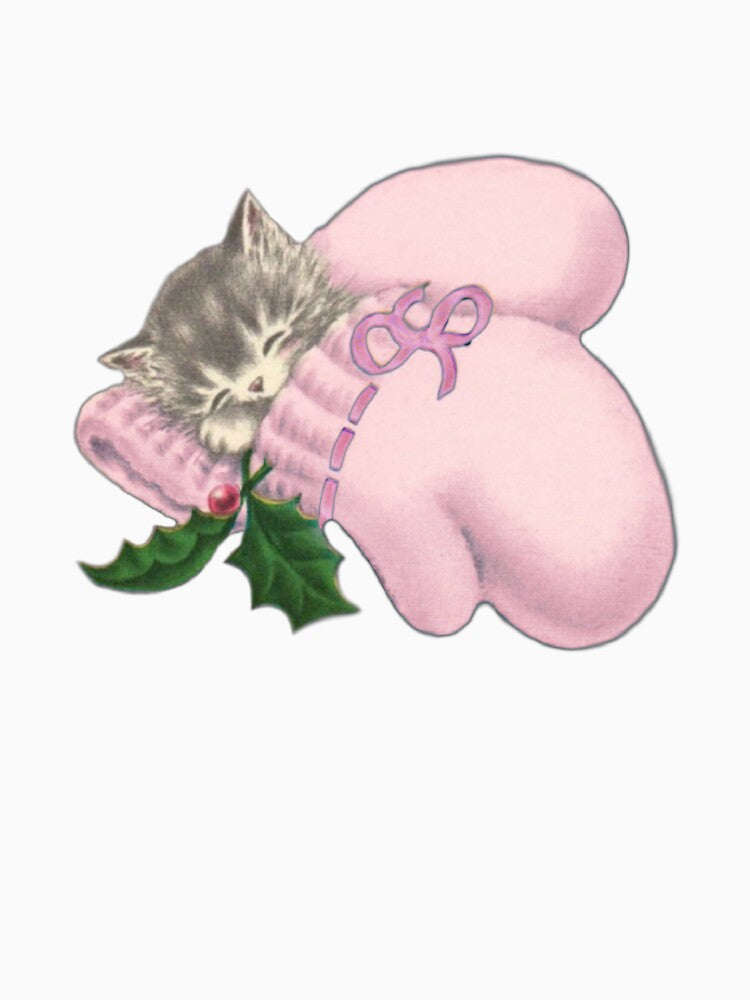 Coquette Vintage Christmas Cat by Pixiedrop