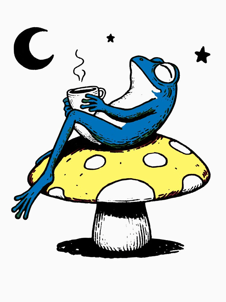 A Blue Frog’s Midnight Coffee Meditation by PholPol1959