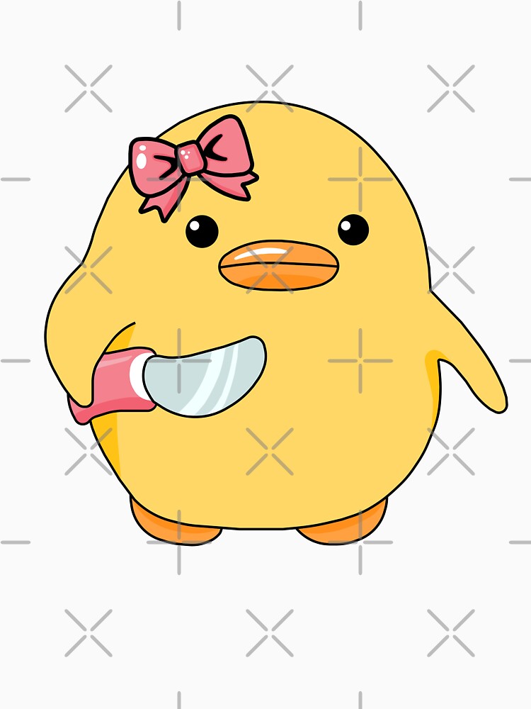 Angry little duckling with a knife and hair bow by SamyraPereira