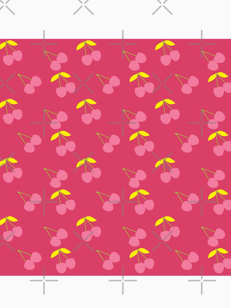 Retro Cherry Pattern _Elegant Pink Red by Mimi Huang
