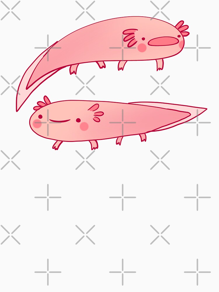 Cute axolotls illustration by Mayarart