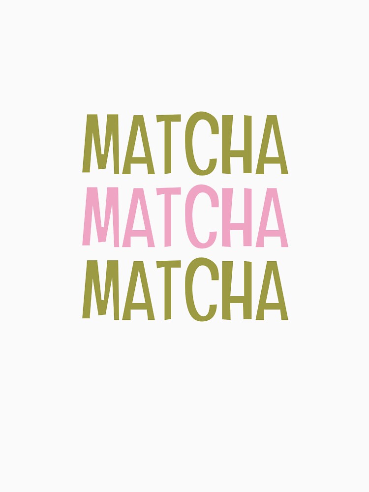 Matcha pink and green typography by Luamor