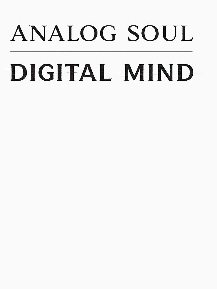 ANALOG SOUL / DIGITAL MIND – Glitch Techno Statement Tee by Beats & Barks