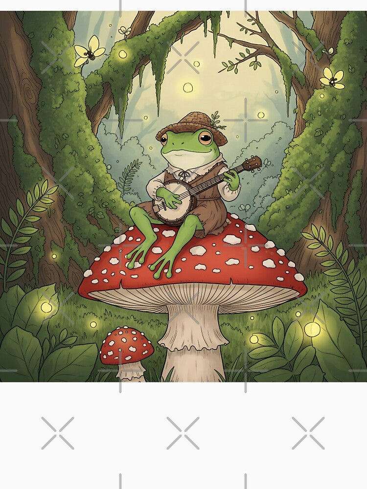 Cottagecore Frog Playing Banjo by StickyGuys
