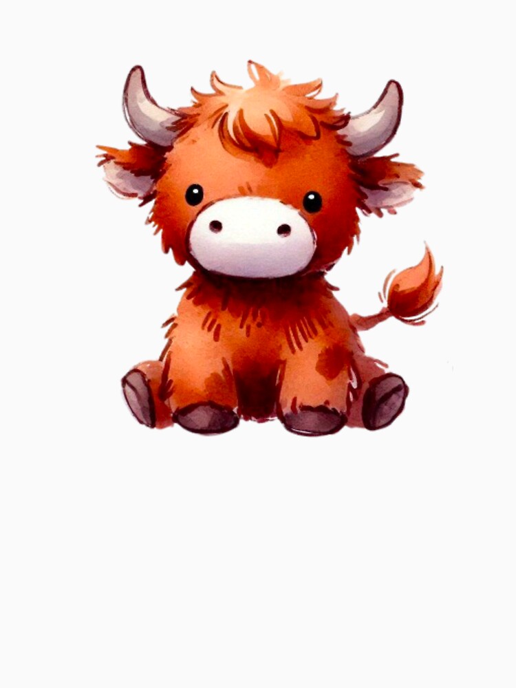 baby Brown highland calf by DaintyDooodles