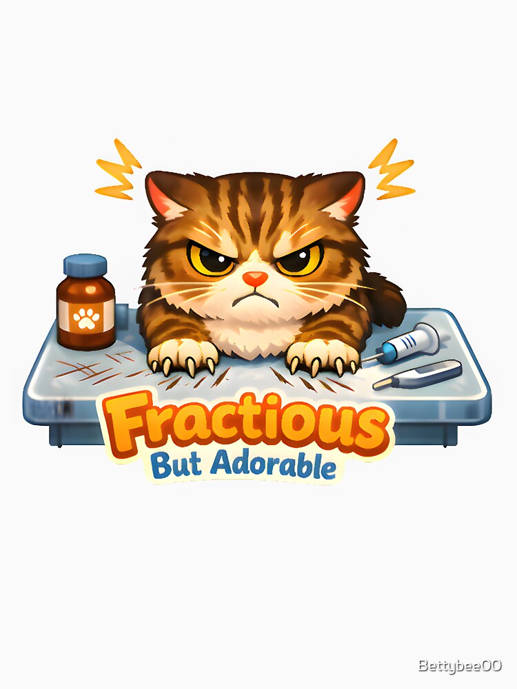 Fractious But Adorable – Funny Veterinary Cat Humor Design by Bettybee00